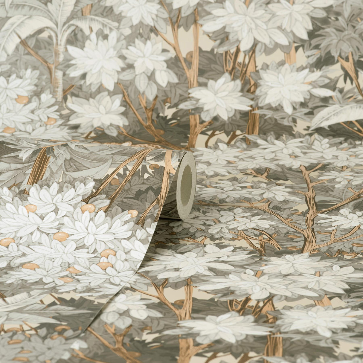 York Kamali Neutral Leopard Trees Wallpaper