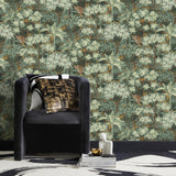 York Kamali Moss Leopard Trees Wallpaper