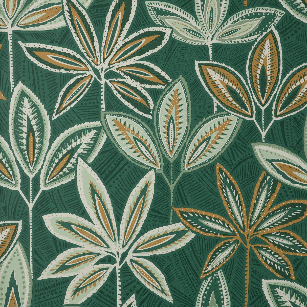 York Bohan Green Decorative Tree Wallpaper