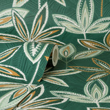 York Bohan Green Decorative Tree Wallpaper