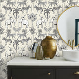 York Nauman Eggshell Safari Walk Wallpaper