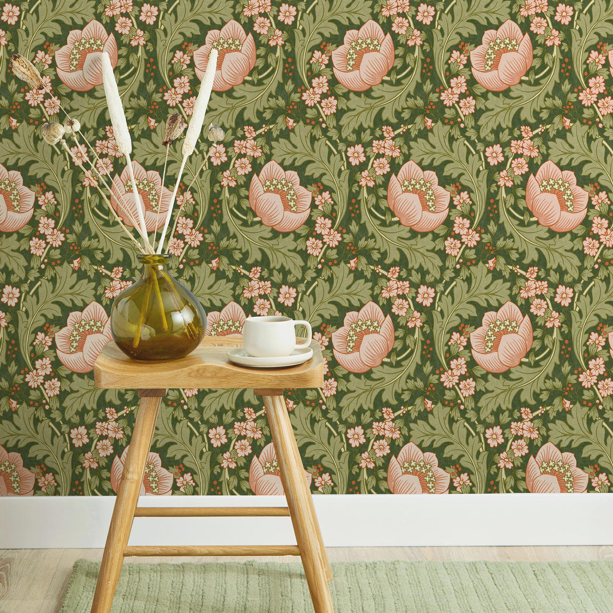 York Claes Pink Floral Wallpaper
