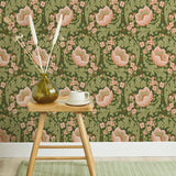 York Claes Pink Floral Wallpaper