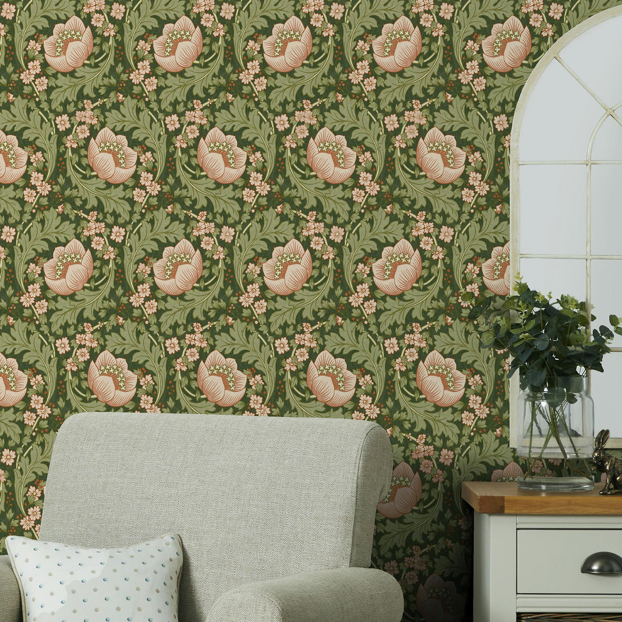 York Claes Pink Floral Wallpaper