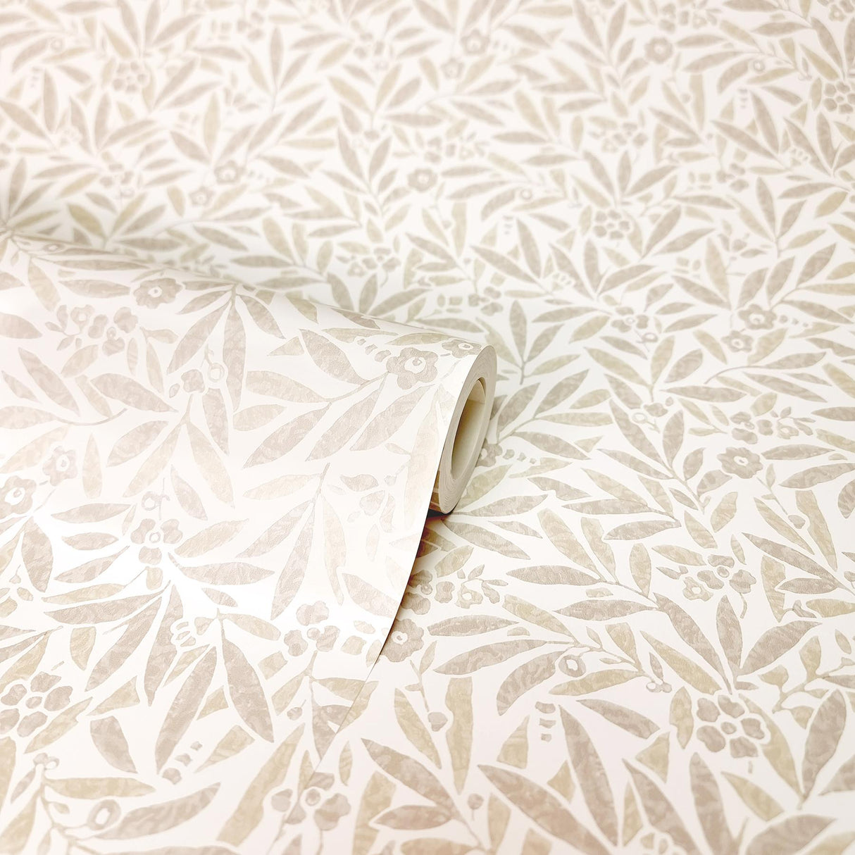York Rabanne Neutral Ditsy Leaves Wallpaper
