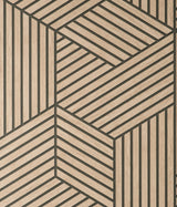 York Gerrit Light Brown Geometric Panel Wallpaper