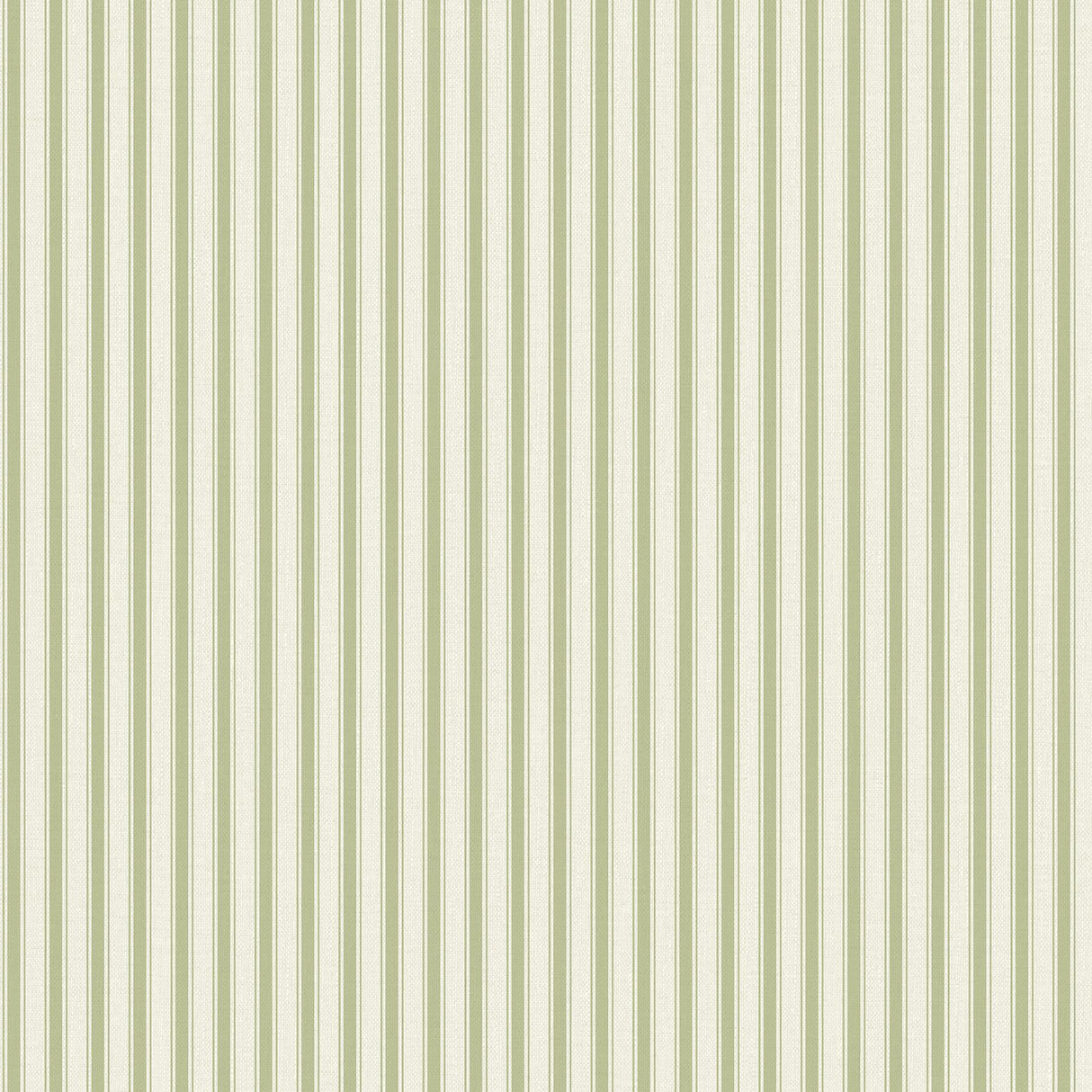 York Chirico Green Ticking Stripe Wallpaper