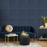 York Cezanne Dark Blue Beaded Panel Wallpaper