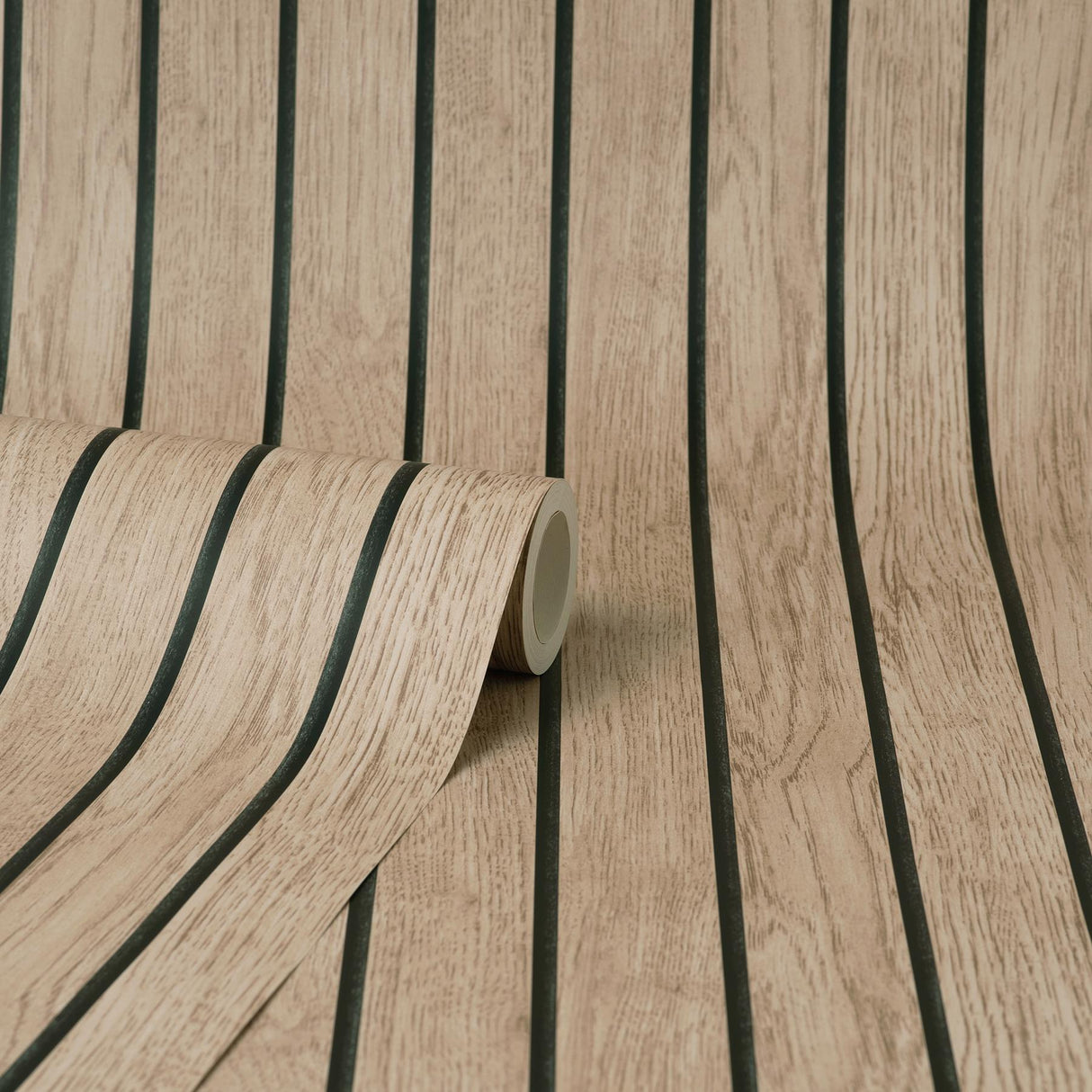 York Manolo Light Brown Wooden Slat Wallpaper