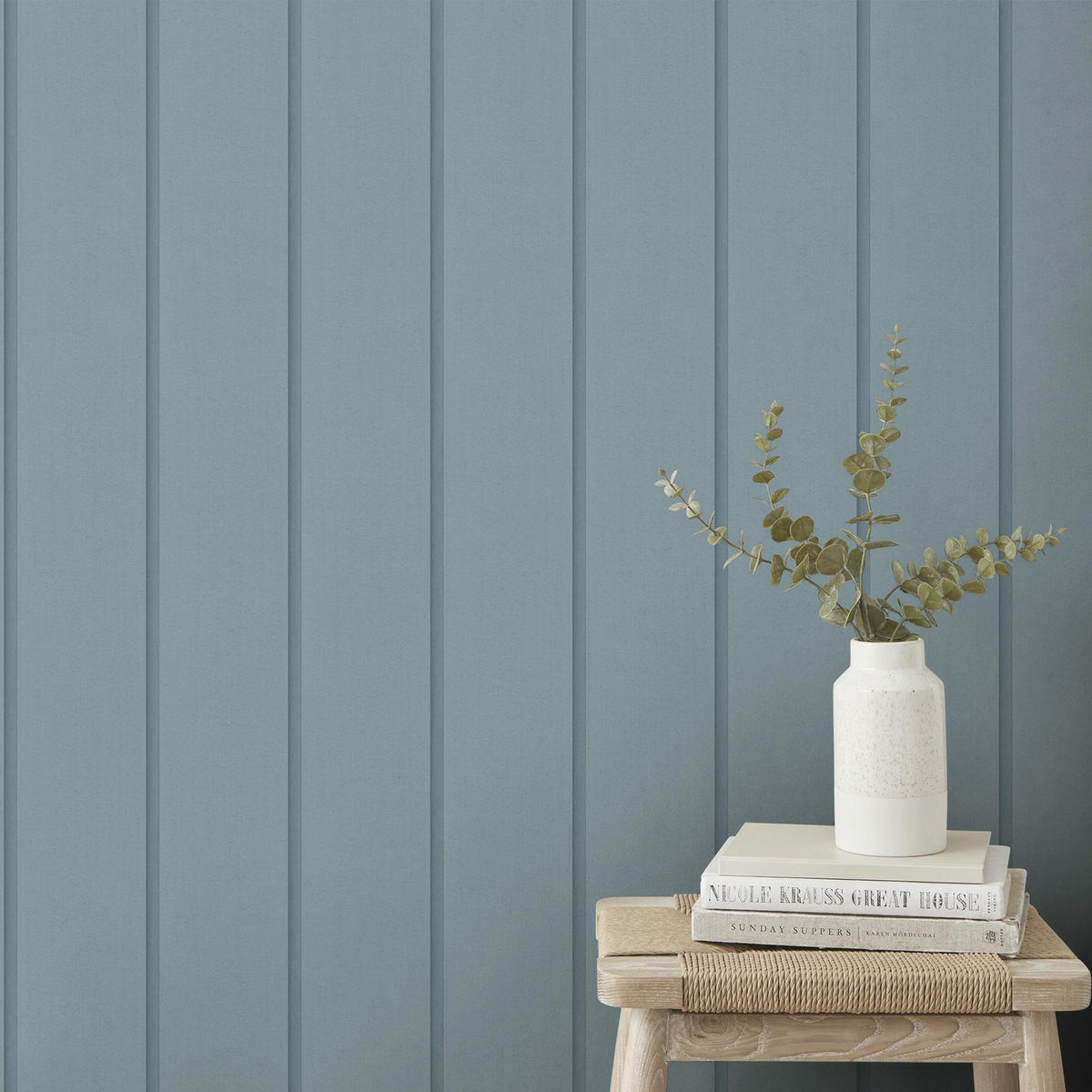 York Killian Light Blue Wood Panel Wallpaper
