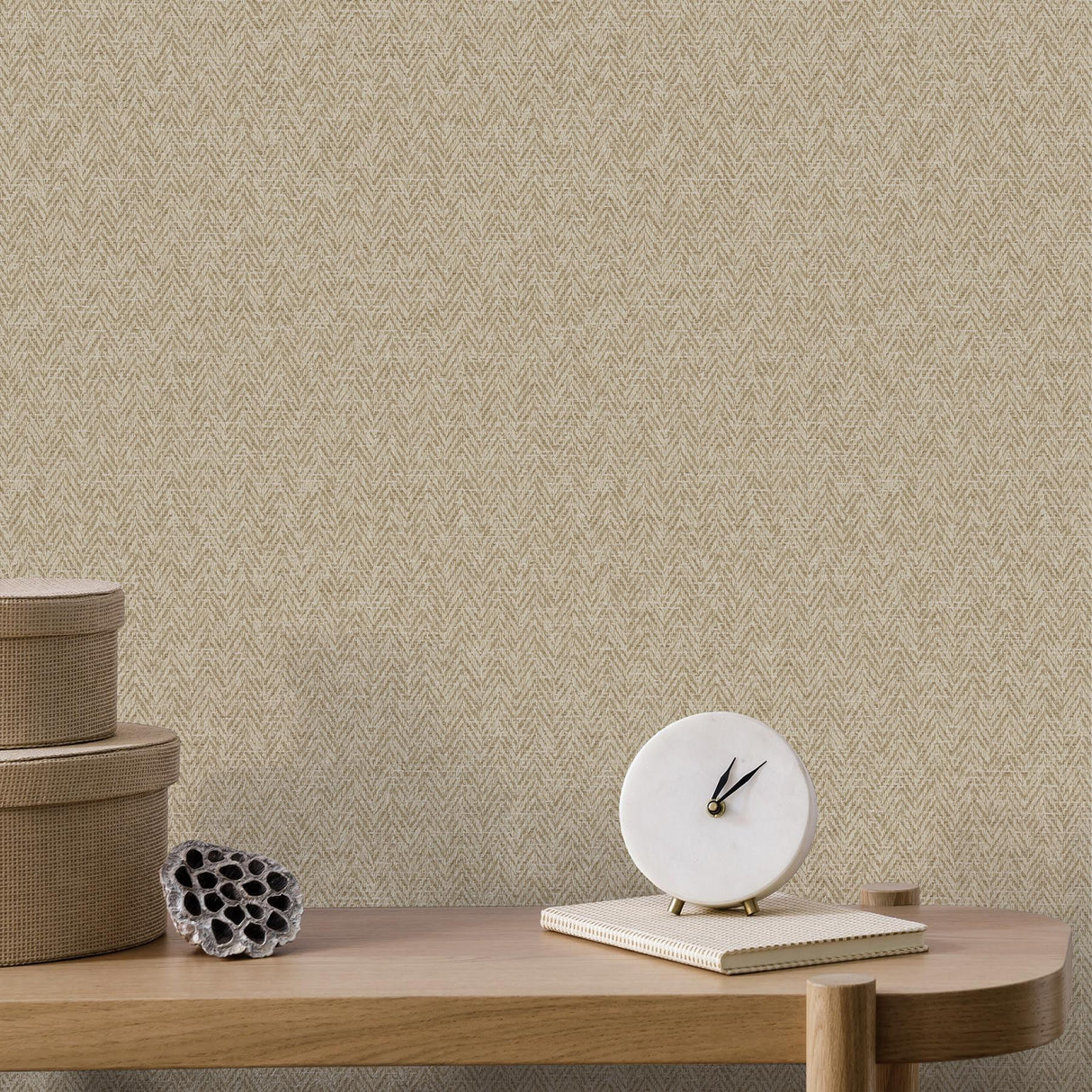 York Judd Wheat Chevron Wallpaper
