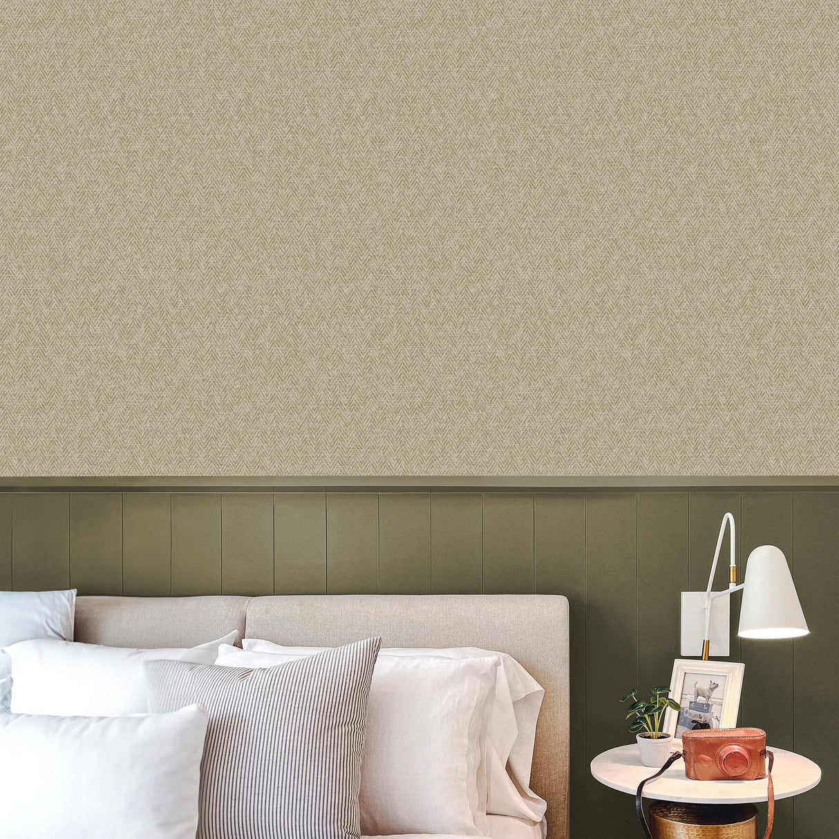 York Judd Wheat Chevron Wallpaper