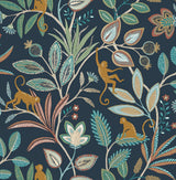 York Kenzo Navy Monkey Walk Wallpaper