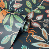 York Kenzo Navy Monkey Walk Wallpaper