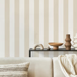 York Tavish Neutral Stripe Wallpaper