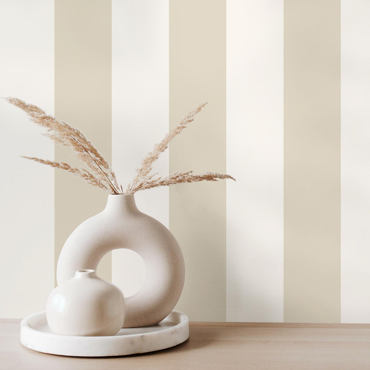 York Tavish Neutral Stripe Wallpaper