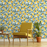 York Inigo Seafoam Sicily Fruits Wallpaper