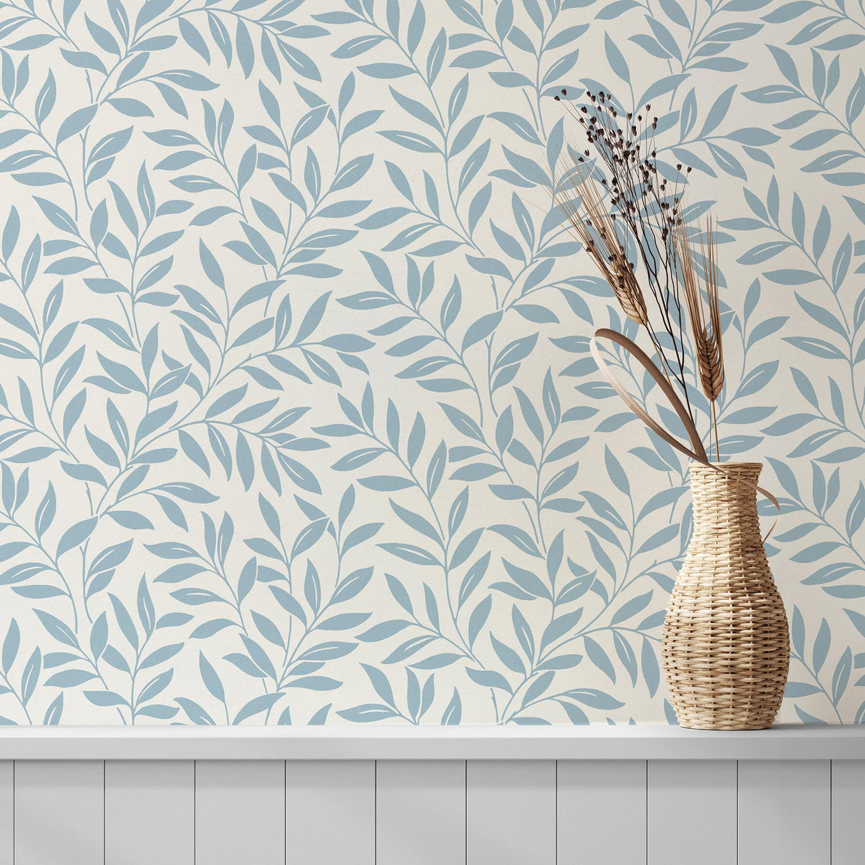 York Marin Blue Leaf Trail Wallpaper