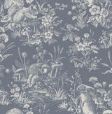 York Eames Blue Forest Friends Wallpaper