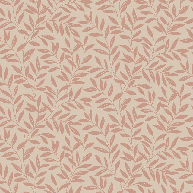 York Marin Blush Leaf Trail Wallpaper