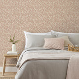 York Marin Blush Leaf Trail Wallpaper