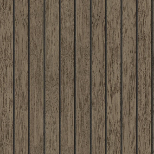 York Manolo Brown Wooden Slat Wallpaper