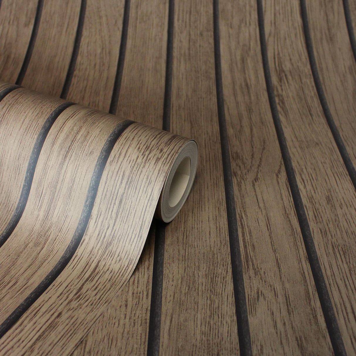 York Manolo Brown Wooden Slat Wallpaper