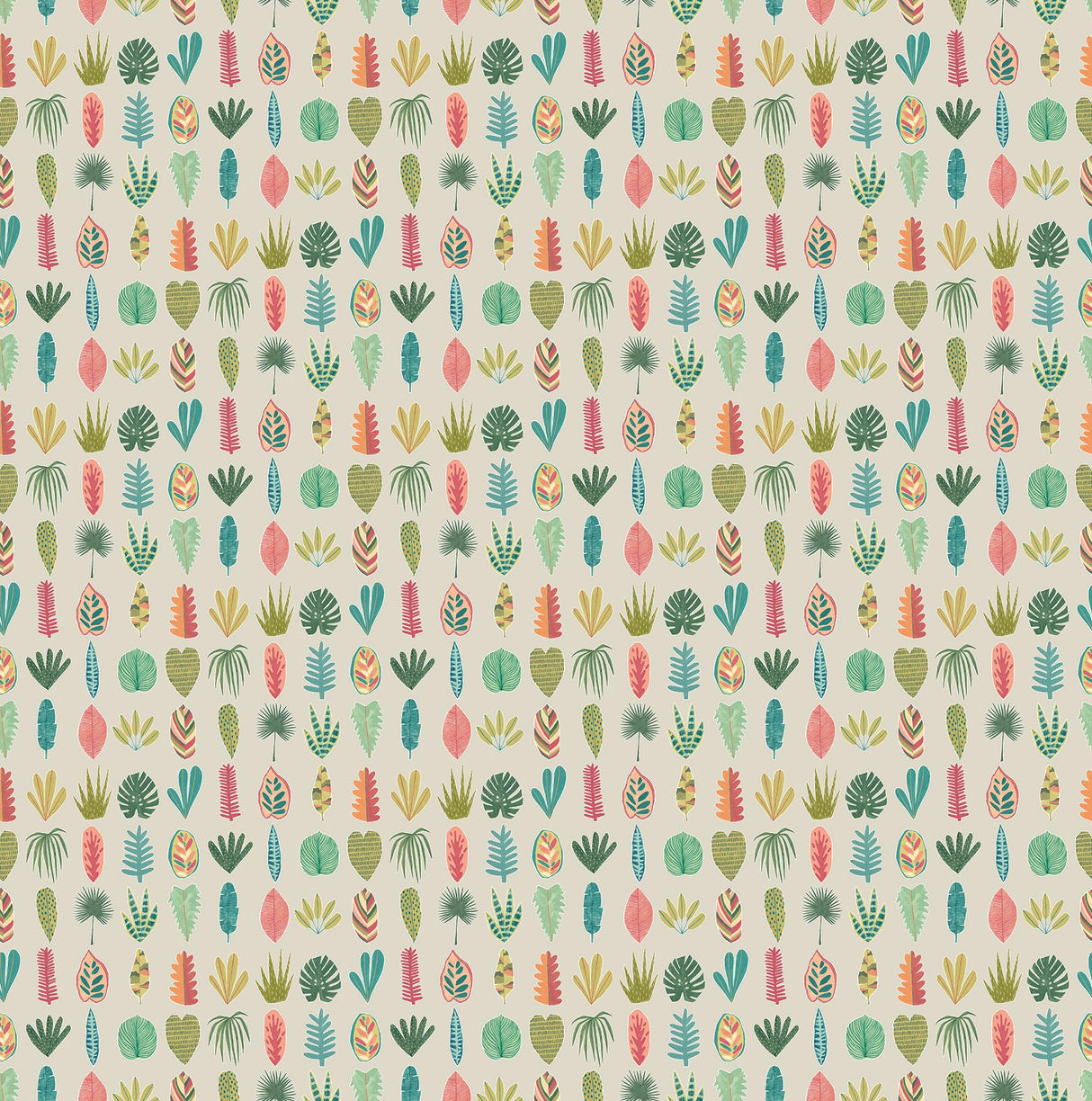 York Leaf Boogie Neutral Tropical Mix Wallpaper