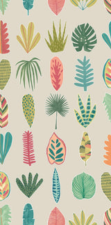 York Leaf Boogie Neutral Tropical Mix Wallpaper