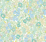 York Flora Teal Garden Wallpaper