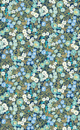 York Flora Ditsy Blue Garden Wallpaper