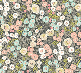 York Flora Peach Garden Wallpaper
