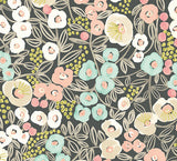 York Flora Peach Garden Wallpaper