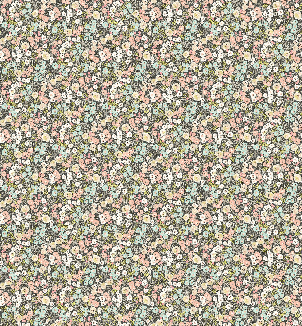 York Flora Peach Garden Wallpaper