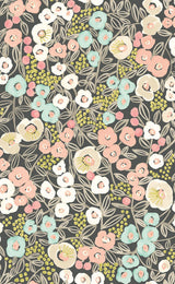 York Flora Peach Garden Wallpaper