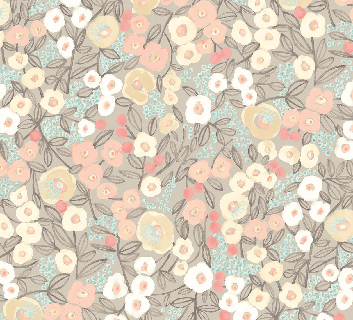 York Flora Ditsy Pastel Garden Wallpaper