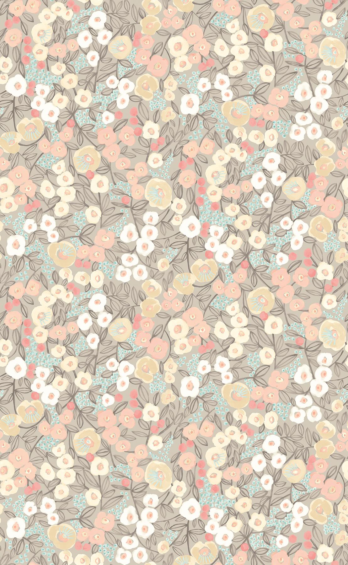 York Flora Ditsy Pastel Garden Wallpaper