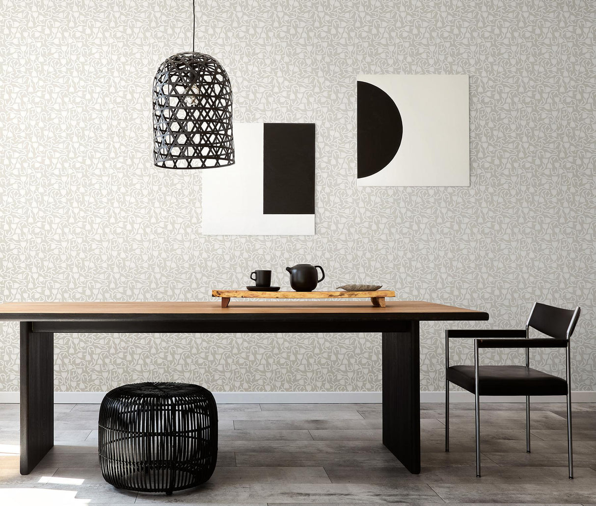 York Aino Taupe Tiny Tulip Wallpaper