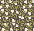 York Aino Black Tiny Tulip Wallpaper
