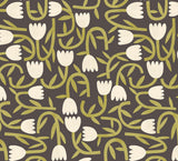 York Aino Black Tiny Tulip Wallpaper