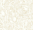 York Verdure Neutral Painted Botanical Wallpaper