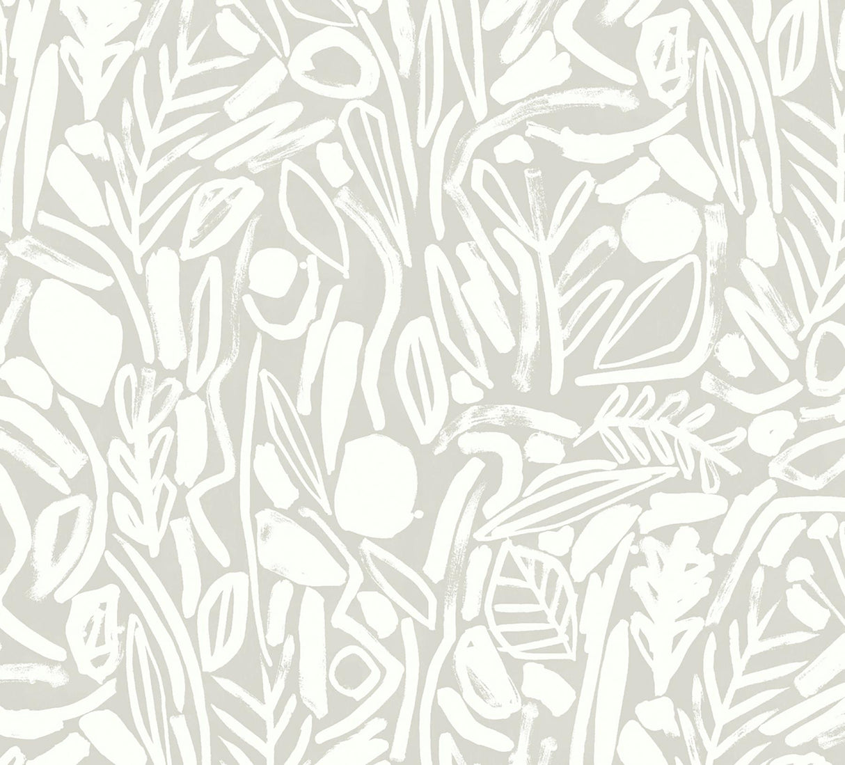 York Verdure Stone Painted Botanical Wallpaper