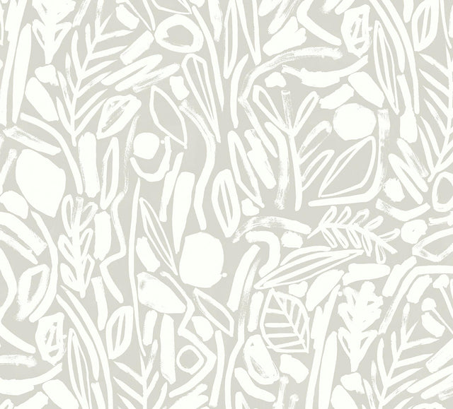 York Verdure Stone Painted Botanical Wallpaper