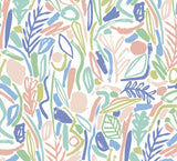 York Verdure Pastel Painted Botanical Wallpaper