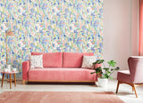 York Verdure Pastel Painted Botanical Wallpaper