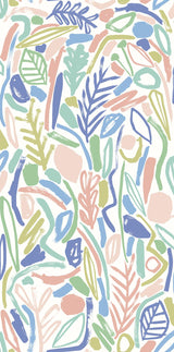 York Verdure Pastel Painted Botanical Wallpaper