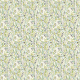 York Verdure Lime Painted Botanical Wallpaper