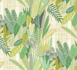 York Glasshouse Green Tropical Damask Wallpaper