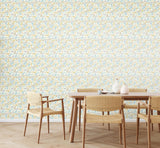 York Elements Light Yellow Scribbled Arches Wallpaper