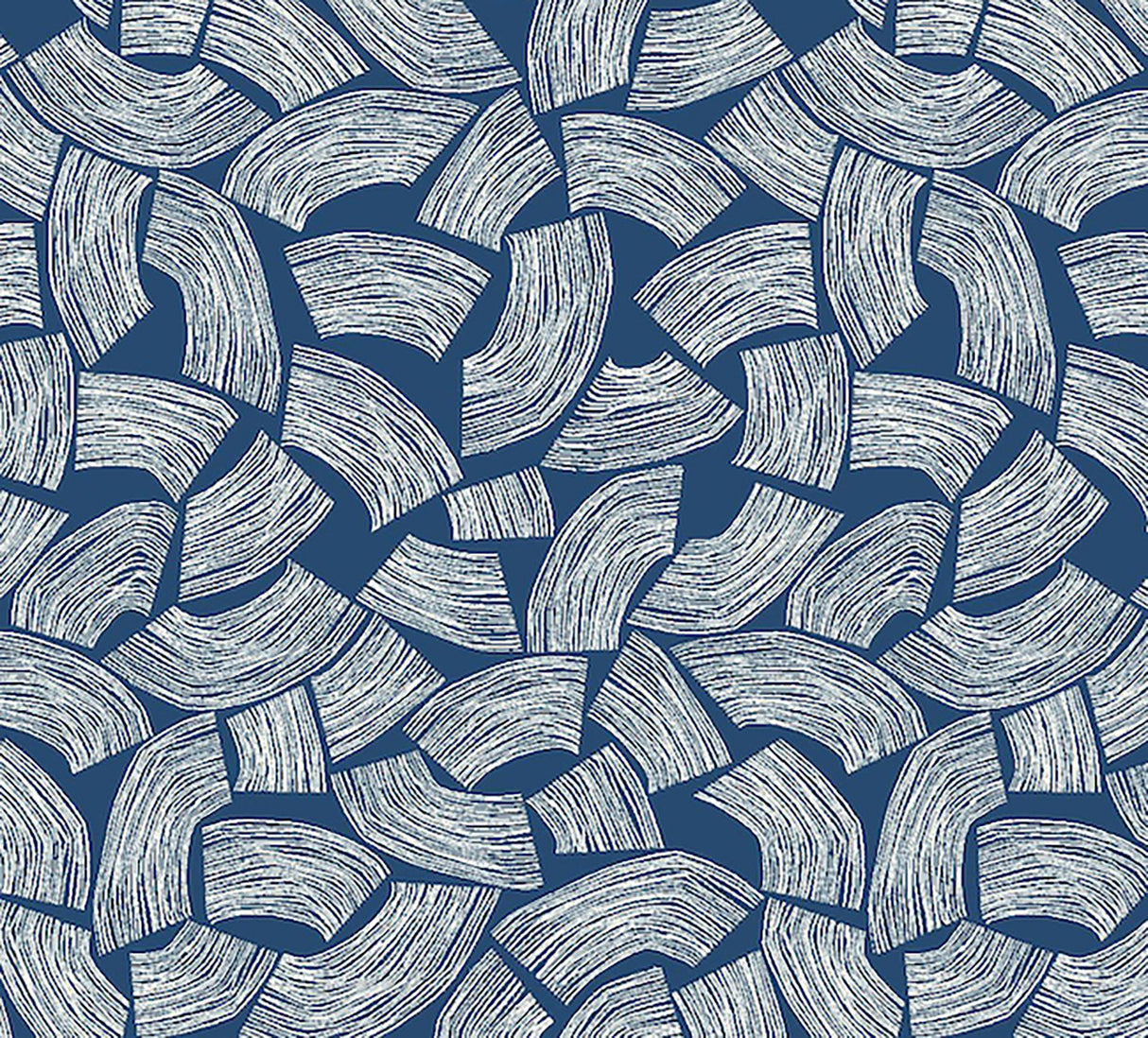 York Elements Indigo Scribbled Arches Wallpaper